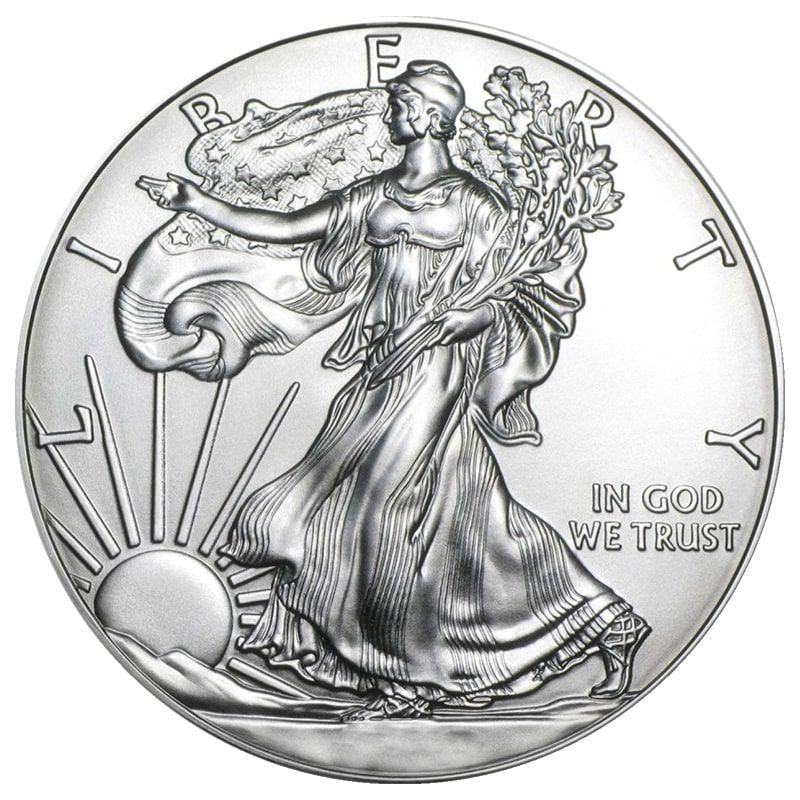 When was the first silver American eagle coin minted?