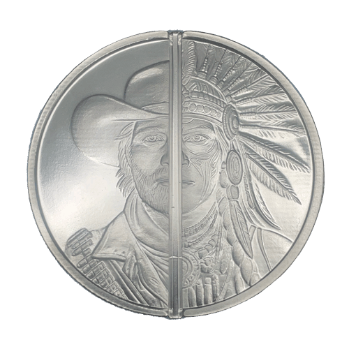 1oz Silver Western Warrior Divisible Round