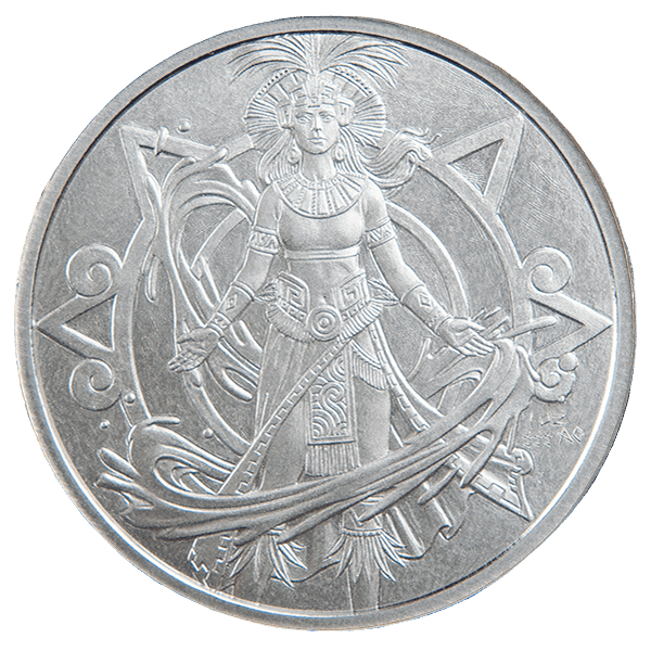 Aztec Water Deity 1 oz Silver Round