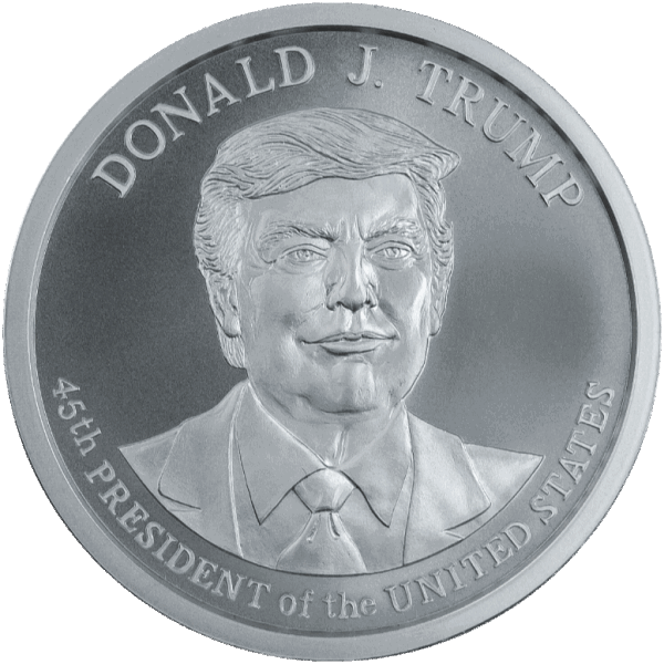 2 oz Silver Donald J. Trump Round - AGC