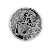 2024 Asahi Lunar Dragon 1 Oz Silver Round - AGC