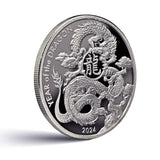 2024 Asahi Lunar Dragon 1 Oz Silver Round - AGC