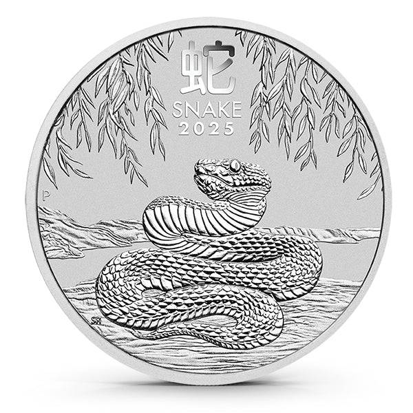 2025 Australia 1 Oz Silver Lunar Snake Coin (BU) - AGC