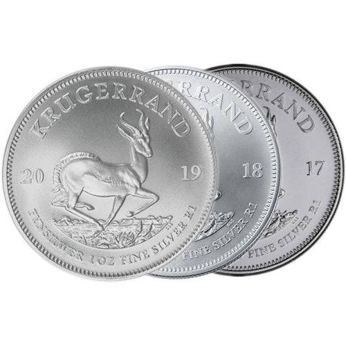 1 oz South African Silver Krugerrand Coin (Random Year) - AGC