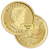 1/10 oz Canadian Gold Maple Leaf Coin