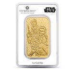 1 oz Royal Mint Star Wars Light Side Gold Bar - AGC