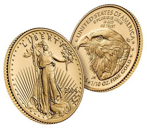 1/10 oz American Gold Eagle Coin - Random Year - AGC