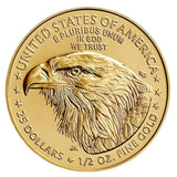 1/2 oz American Gold Eagle Coin BU - Random Year - AGC