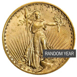 $20 Saint Gaudens Double Eagle Gold Coin (BU) - Random Year - AGC