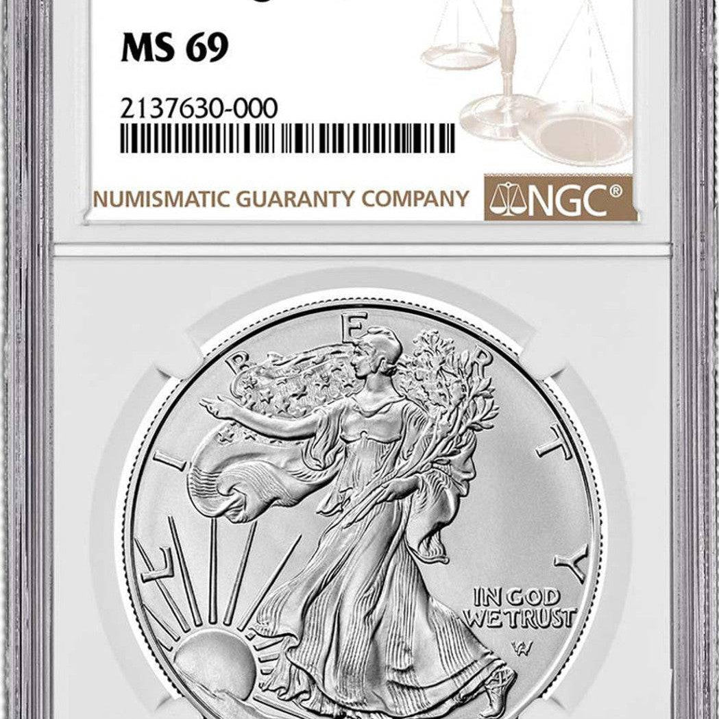 1986-2024 American Silver Eagle 40-pc Set NGC MS69 - AGC