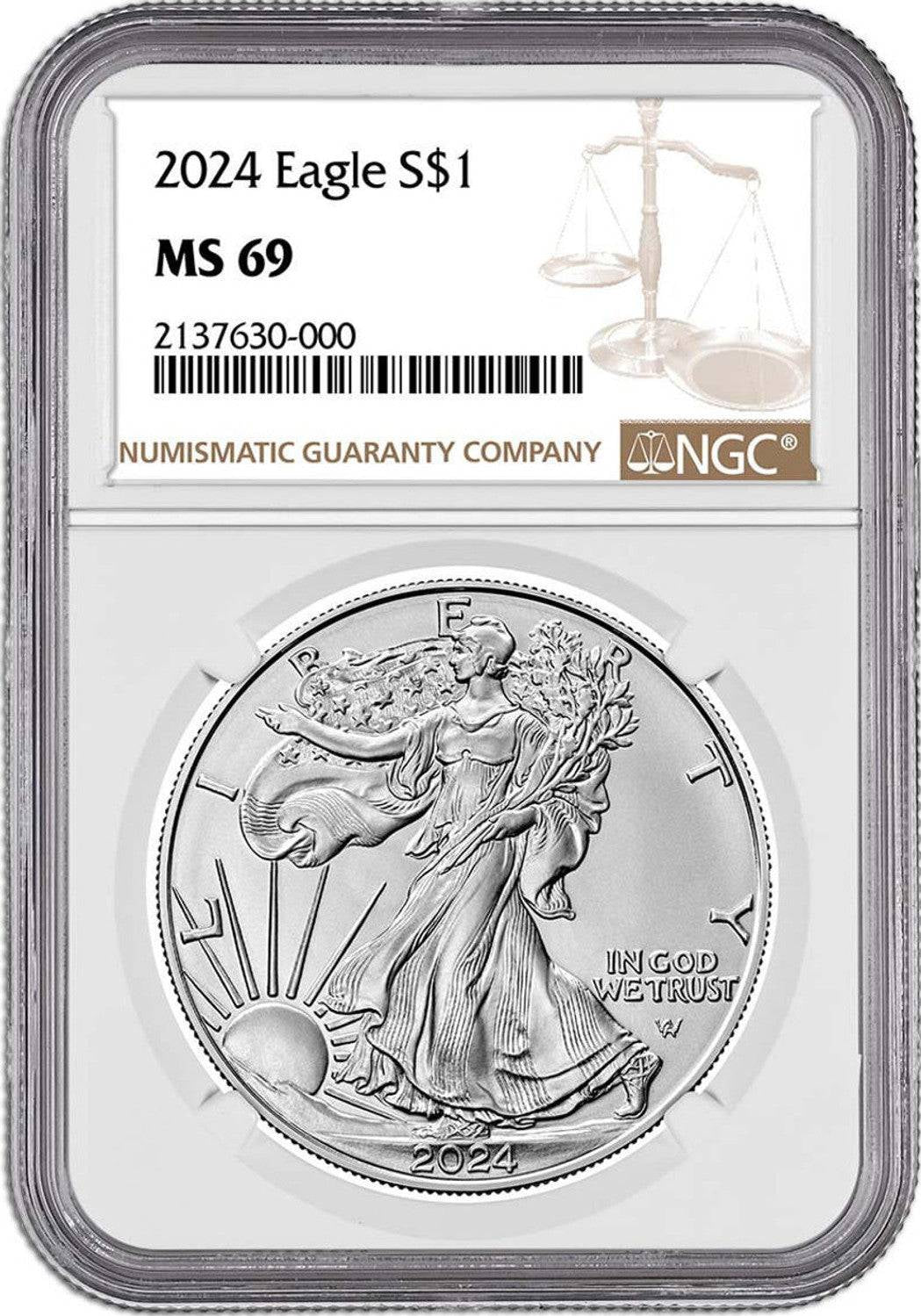 1986-2024 American Silver Eagle 40-pc Set NGC MS69 - AGC